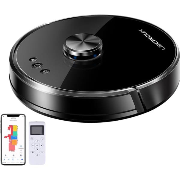 Liectroux XR500 Robotstofzuiger met Dweilfunctie - Stofzuiger Robot met Krachtige 6500Pa Zuigkracht, Laser Navigatie, App- en Spraakbesturing - Geschikt voor Harde Vloeren en Tapijten