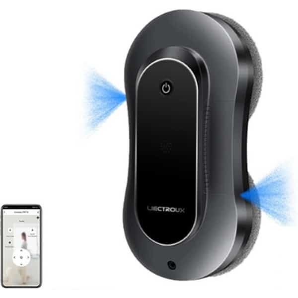 Liectroux® YW810 - Robotramenwasser - Robot ruitenreiniger - Met afstandsbediening - 2800Pa zuigkracht - Auto Waterspray - Glasreiniger - Schoonmaken - Ruitenwasser - Frame Detectie - Raamrobot - Intense reiniging - Zwart