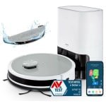 MEDION X21 SW - Robotstofzuiger met afvoerstation - Lasernavigatie - Vermogen 3000 Pa