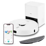 MEDION robotstofzuiger met zuigstation, lasernavigatie en wisfunctie X41 SW+ (krachtige 8000Pa zuigkracht, 2in1 robotstofzuiger, nauwkeurig in kaart brengen, Go & No Go zones, meerdere vloeren)