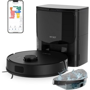 MYBOT X9 PRO - Robotstofzuiger Met Dweilfunctie - 6500PA Zuigkracht - Leegt Automatisch - Ideaal voor Huisdieren - Zelflerende Robotstofzuiger - Met Laadstation - Uitgebreide Mapping - LDS Laser Navigatie - Met leegstation