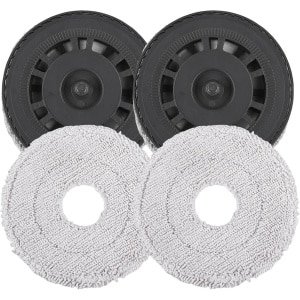 Mopdoeken met Vervangingshouders voor Robotstofzuiger - 2 stuks Microvezel Wiperplaten - Geschikt voor L10s Pro Ultra Heat, X40 Ultra, L20 Ultra, X40 Master, L40 Ultra