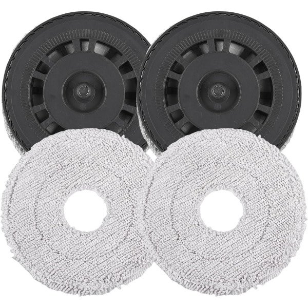 Mopdoeken met Vervangingshouders voor Robotstofzuiger - 2 stuks Microvezel Wiperplaten - Geschikt voor L10s Pro Ultra Heat, X40 Ultra, L20 Ultra, X40 Master, L40 Ultra