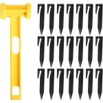 Multifunctionele Campinghamer - Tentpalen - 100 Stuks Grondsteken voor Robotgrasmaaier - Borderdraad - Robuuste en Ergonomische Hamer met Grondankers voor Caravan Tentdoek