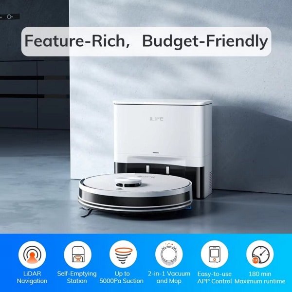 Multisupply Robotstofzuiger met Dweilfunctie -Afstandsbediening - Sterke Zuigkracht, App Bediening, Nat & Droog Reinigen, Automatische Routeplanning