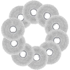 Namajunas - 10 stuks herbruikbare vervangende dweildoeken - Verbeterde Microvezeldoeken - Veegdoeken geschikt voor Ecovacs Deebot T50 Omni/Pro/Max, T30 Pro Omni, T30S Pro/Combo/Complete, N30 Pro, X5, X2 Robotstofzuiger - Wasbaar