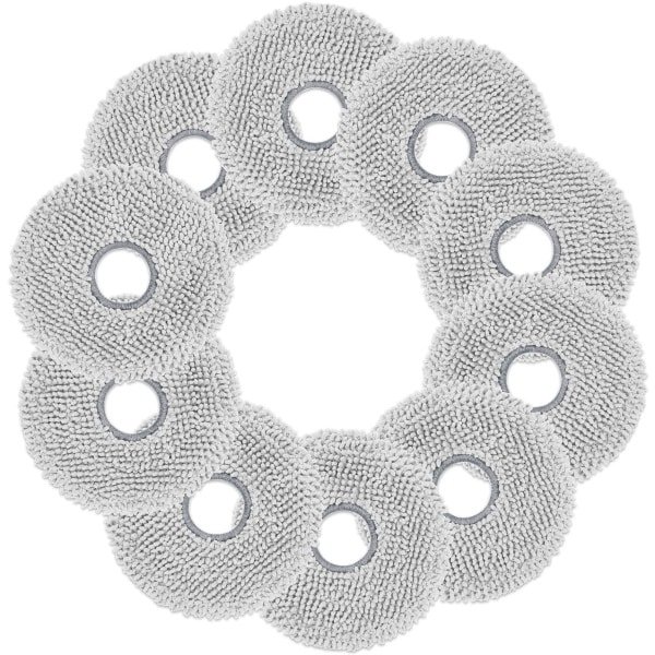 Namajunas - 10 stuks herbruikbare vervangende dweildoeken - Verbeterde Microvezeldoeken - Veegdoeken geschikt voor Ecovacs Deebot T50 Omni/Pro/Max, T30 Pro Omni, T30S Pro/Combo/Complete, N30 Pro, X5, X2 Robotstofzuiger - Wasbaar