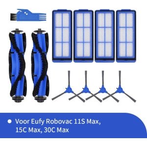 Onderdelen geschikt voor de Eufy 11S Max en 15C Max robotstofzuiger van Replacements - Complete 11-delige set