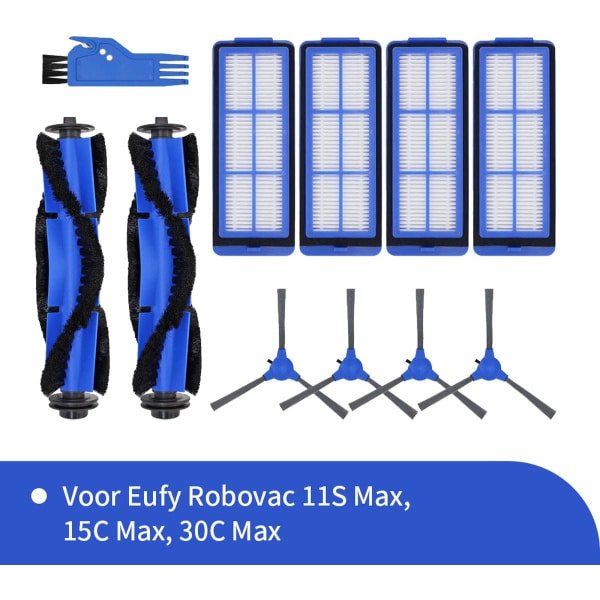 Onderdelen geschikt voor de Eufy 11S Max en 15C Max robotstofzuiger van Replacements - Complete 11-delige set