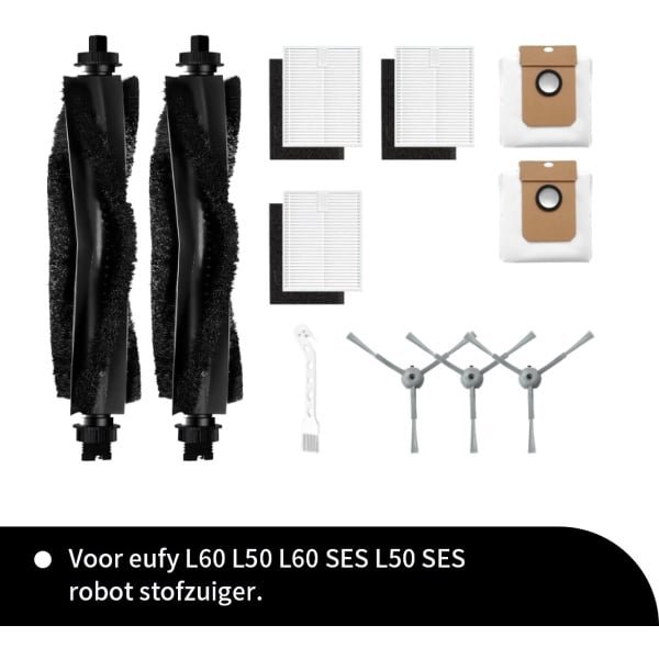 Onderdelen geschikt voor de Eufy L50 en L60 robotstofzuiger van Replacements - 11-delig