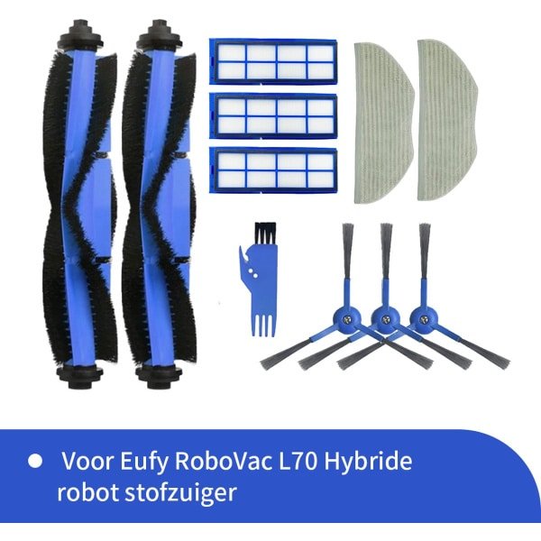 Onderdelen geschikt voor de Eufy L70 Hybrid robotstofzuiger van Replacements - Complete 11-delige set