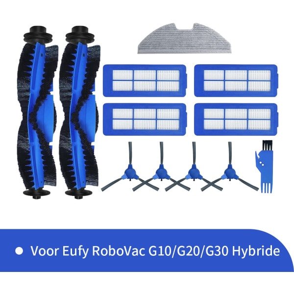 Onderdelen geschikt voor de Eufy RoboVac G10, G20 en G30 robotstofzuigers van Replacements - Complete 13-delige set