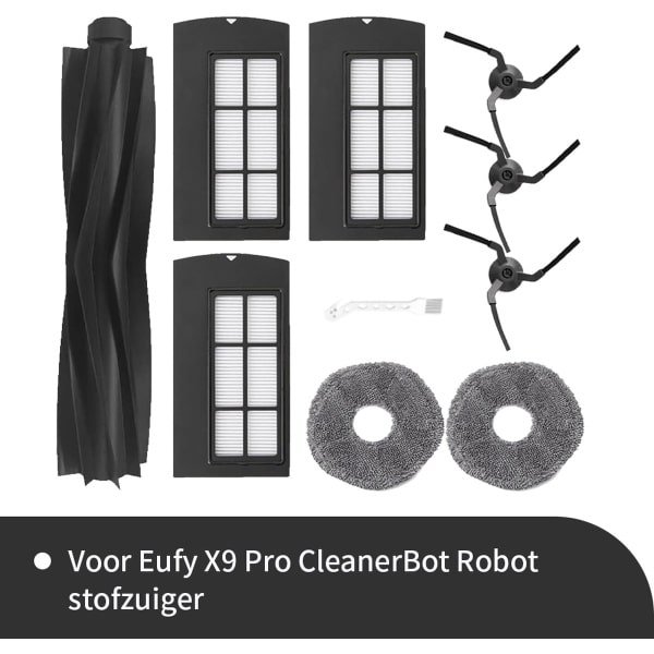 Onderdelen geschikt voor de Eufy X9 Pro robotstofzuiger van Replacements - 10-delig