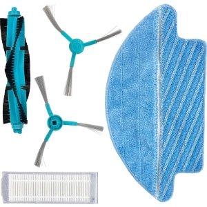 PARTS4® Robotstofzuiger vervangingsset geschikt voor Cecotec Conga 3290 t/m 3790 series | 5-delige set met middenborstel, zijborstel (2 x), lamellen filter, mop doek