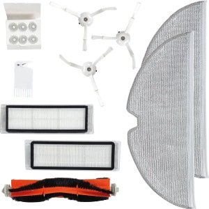 PARTS4® Robotstofzuiger vervangingsset geschikt voor Roborock E2 / E3 / S5 series | 10-delige set met middenborstel, zijborstel (3 x), HEPA filter (2 x), mop doek (2 x), kam met mesje, waterkernen (6 x)