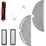 PARTS4® Robotstofzuiger vervangingsset geschikt voor Roborock S5 / S6 / S60 series | 7-delige set met middenborstel, zijborstel (2 x), HEPA filter (2 x), mop doek (2 x)