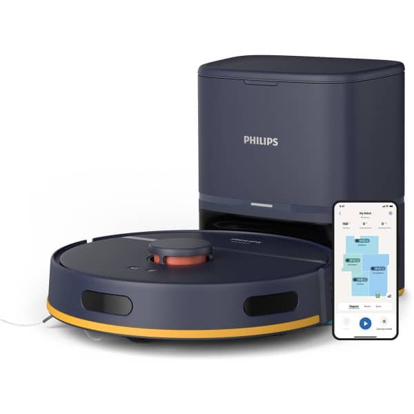 Philips HomeRun 2000-serie Robotstofzuiger Met Dweilfunctie en Automatisch Leegstation - XU2100/15 - 6000 Pa Sterke Zuigkracht - Compact Design