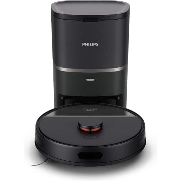 Philips HomeRun Aqua 3000 Series XU3100/01 - Robotstofzuiger met Dweilfunctie - Incl. Laadstation - Zwart / Metallic - App Connected
