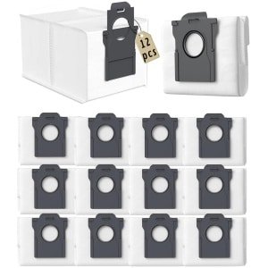 PolkaHome 12 stofzakken geschikt voor Dreame L10s Ultra Gen 2, L10s Pro Ultra, X50 Ultra, X40, X40 Pro, X40 Ultra, X30 Pro Ultra en Mova E30 Ultra robotstofzuigers, stofzuigerzakken