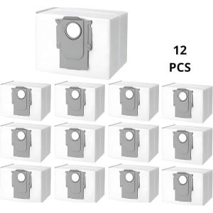 PolkaHome® 12 Stuks stofzakken geschikt voor Roborock Q5 Max+, Q5 Pro+, Q8 Max+, Q7 Max+, S8+, S8 Pro Ultra, S7 Pro Ultra, S7 MaxV Ultra - Set van 12 Stuks, Vervangende Stofzakken, Robotstofzuiger Accessoires voor Roborock Q5, Q7, S7, S8, Q7+