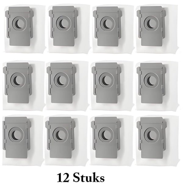 PolkaHome® 12 Vervangende Stofzakken geschikt voor iRobot Roomba i8, i8+, i7, i7+, i6, i6+, i4, i4+, i5+, J5+, i3, i3+, S9, S9+, J7, J7+ - Stofzuigerzakken, Robotstofzuiger, iRobot Roomba Accessoires, HEPA Filter, stofzuiger zakken,