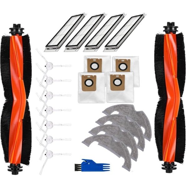 PolkaHome® Accessoireset voor Robotstofzuigers -22-delige - Hoofdborstel, Zijborstels, HEPA-filters, Stofzakken & Dweilpads - Compatibel met Dreame D10 Plus / D10s Plus / L10 Plus / Z10 Pro- robotstofzuiger accessoires & onderdelen