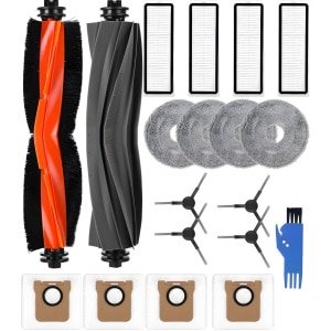 PolkaHome® accessoireset geschikt voor Xiaomi X20+ / Dreame L10s Ultra / L10 Ultra / L10 Prime robotstofzuiger - 2 hoofdborstels, 4 filters, 4 dweilpads, 4 zijborstels, 4 stofzakken, 1 reinigingsborstel, reserveonderdelen