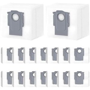 PromoHome 16 stuks stofzakken voor robotstofzuigers - 3L capaciteit - Hoge filtratie efficiëntie - Universele compatibiliteit met diverse modellen