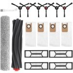 PromoHome 17-delige Accessoireset voor Robotstofzuigers - Vervangende Onderdelen Set met Hoofdborstel, Rollende Dweil, Zijborstels, Filters en Stofzakken - Universele Compatibiliteit