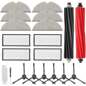 PromoHome 20-delige Accessoireset voor Robotstofzuigers - 2 Hoofdborstels, 4 HEPA-Filters, 6 Dweilen, 6 Zijborstels, 1 Reinigingsborstel, 1 Schroevendraaier - Universele Vervangende Onderdelen