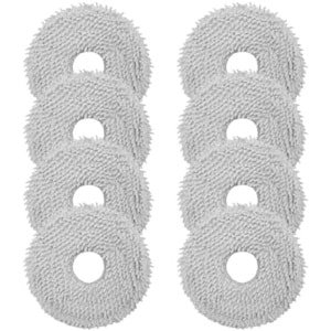 PromoHome 8 stuks microvezel dweilpads voor robotstofzuigers - Wasbaar en krasvrij