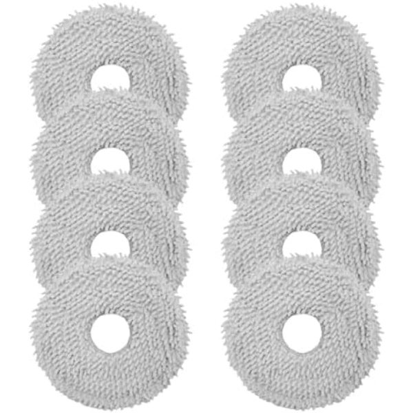PromoHome 8 stuks microvezel dweilpads voor robotstofzuigers - Wasbaar en krasvrij