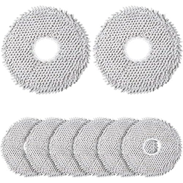 PromoHome 8 stuks microvezel dweilpads voor robotstofzuigers - Wasbare natte dweildoeken voor efficiënte vloerreiniging - Universele compatibiliteit met diverse robotstofzuiger merken