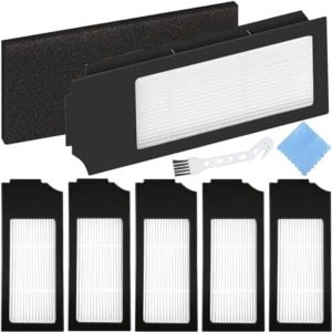 PromoHome HEPA Filter Vervangingsset voor Robotstofzuigers - 6 Stuks Geschikt voor Diverse Ecovacs Modellen - Wasbaar en Herbruikbaar met Reinigingsborstel en Doek