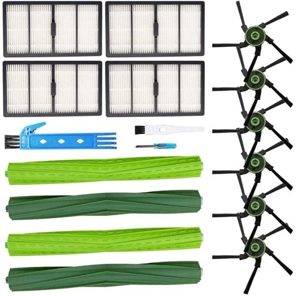 PromoHome Reserveonderdelen Set geschikt voor iRobot Roomba S9 (9150) S9 + S9 Plus (9550) S Series Wi-Fi robotkits - 2 Rubberen Borstels, 4 Filters, 6 Zijborstels - Compatibel met Diverse Robotstofzuiger Merken