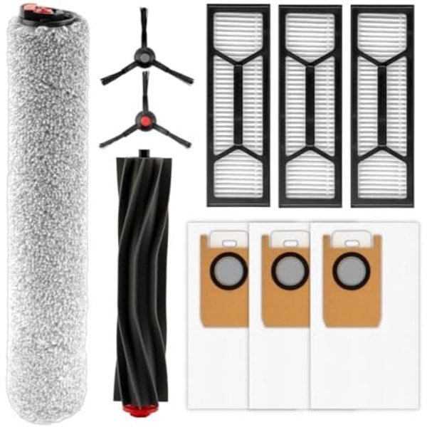 PromoHome Robotstofzuiger Accessoireset - 10-delige Vervangingsset met Rubberen Rolborstel, Microvezel Roldweil, Zijborstels, HEPA-filters en Stofzakken voor Robotstofzuigers