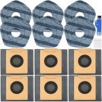 PromoHome Vervangende Stofzakken en Dweilen Set voor Robotstofzuigers - 6 Stuks Stofzakken, 6 Stuks Microvezel Dweilen, Schoonmaakborstel en Waszak - Geschikt voor Verschillende Merken