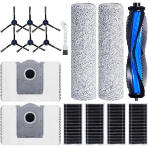 Provento - Accessoireset voor robotstofzuiger: hoofdborstel, filters, mop-reinigingsrollen, zijborstels, stofzakken, reinigingsborstel