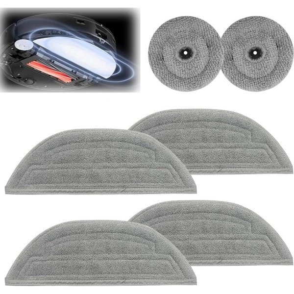 Provento - Set van 6 microvezel wisdoeken voor robotstofzuiger | Vervangende mop compatibel met VibraRise 3.0 | Herbruikbare accessoires voor alle vloertypes