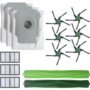 Provento - Stofzuigeraccessoires: rolborstel, zijborstel, HEPA-filter en stofzak compatibel met iRobot Roomba S9 (9150) / S9 Plus (9550), wifi-verbonden robotstofzuigers, reparatie-onderdelen.