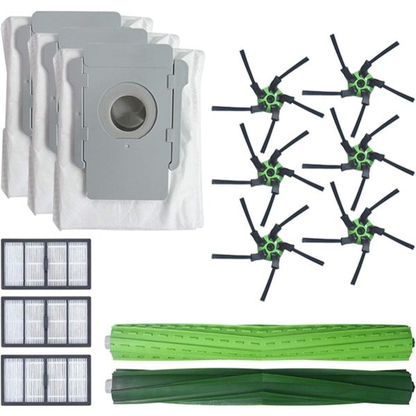 Provento - Vervangende accessoires rolborstel, zijborstel, HEPA-filter en stofzak voor robotstofzuigers - compatibel met Roomba S9 / S9 Plus - wifi-verbonden - reparatie-onderdelen
