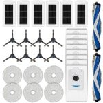 Provento - Vervangende onderdelen voor robotstofzuiger: rolborstels, zijborstels, stofzakken, HEPA-filters, dweilpads - Accessoireset (30 stuks)