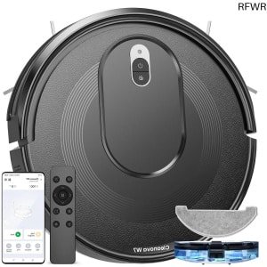 RFWR® 3-in-1 Dweilrobot met 4000 Pa Zuigkracht, Slimme Robotstofzuiger voor Dierenharen, Tapijt en Harde Vloeren