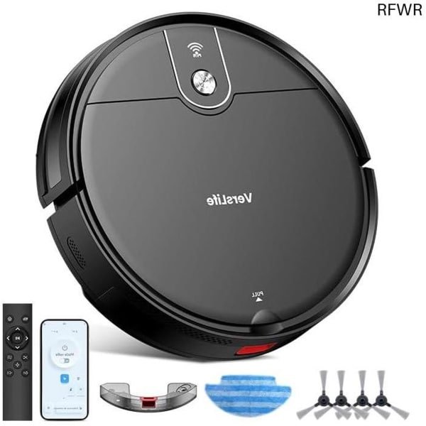 RFWR® 3-in-1 Robotstofzuiger met Sterke Zuigkracht en Wasfunctie - Ideaal voor Harde Vloeren en Dierenharen