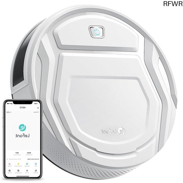 RFWR® Robotstofzuiger 1800Pa Sterke Zuigkracht met 6D Botsingssensor, Compatibel met Alexa en Google Home