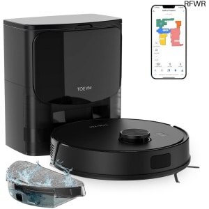 RFWR® Robotstofzuiger met Dweilfunctie - Krachtige 6500PA Zuigkracht - Ideaal voor Huisdieren - Slimme Navigatie en App Bediening