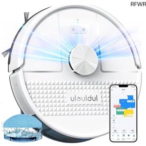 RFWR® Robotstofzuiger met Dweilfunctie en Lasernavigatie - 4500Pa Stofzuigrobot met APP-Besturing en 150 Min Looptijd