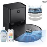 RFWR® Stille Robotstofzuiger met WiFi, Bluetooth en Alexa - 8000 Pa, Self-Charging, Ideaal voor Huisdierenhaar