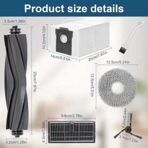 Reinigingsaccessoires - Voor robotstofzuiger - Set van 9 - Hoogwaardige materialen