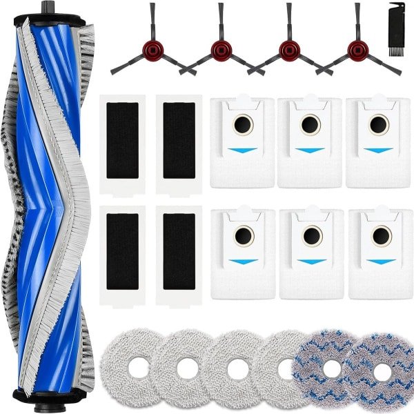 Reinigingsaccessoires set - geschikt voor robotstofzuiger - 1 stuk rolborstel + 4 HEPA filters + 4 zijborstels + 6 dweildoeken + 6 stofzuigerzakken
